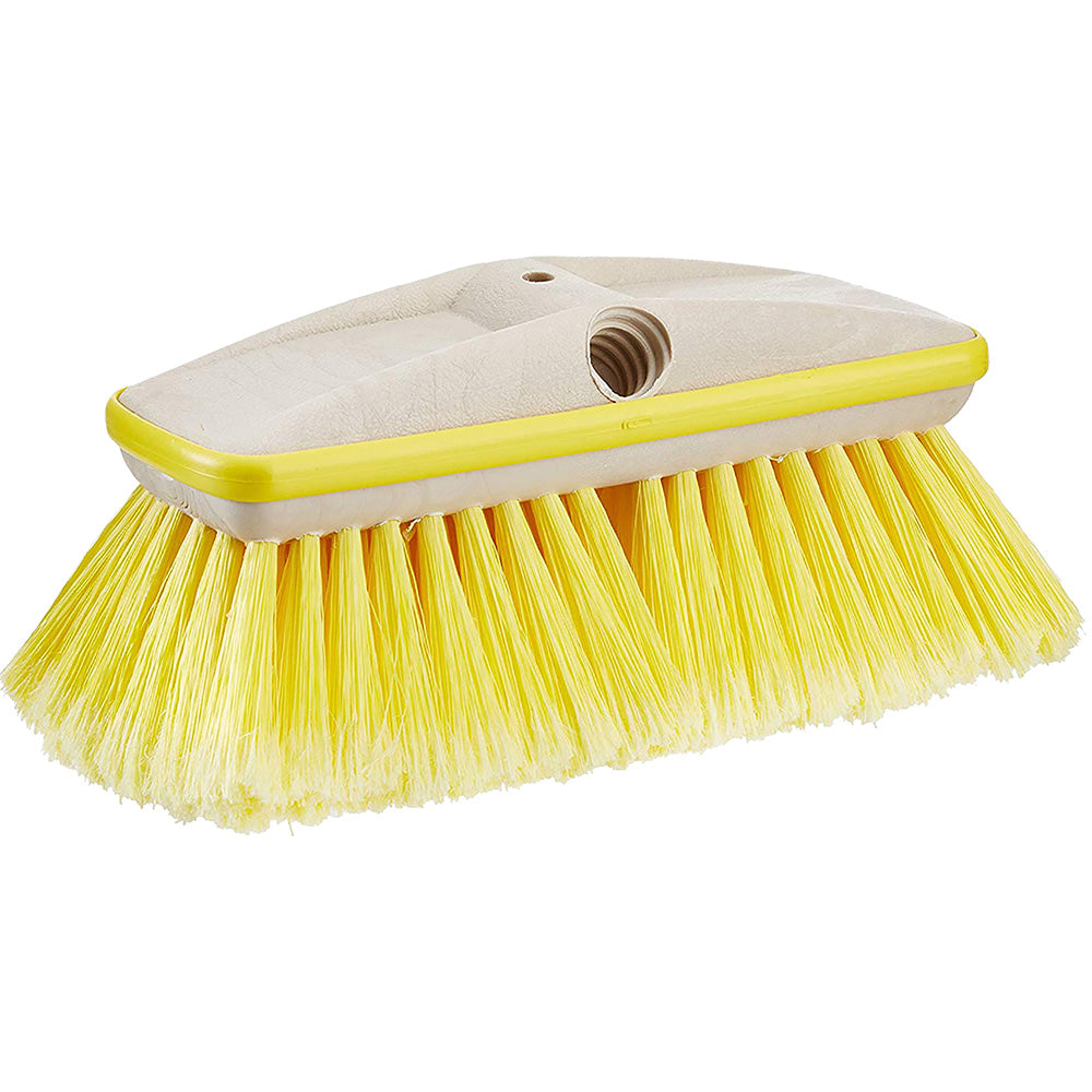 Star brite Deluxe Yellow Soft Wash 8" Brush Head w/Bumper - Dual Connections - Deckhand Marine Supply