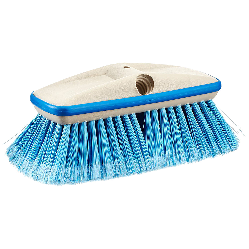 Star brite Deluxe Medium Blue Wash 8" Brush Head w/Bumper - Dual Connections - Deckhand Marine Supply