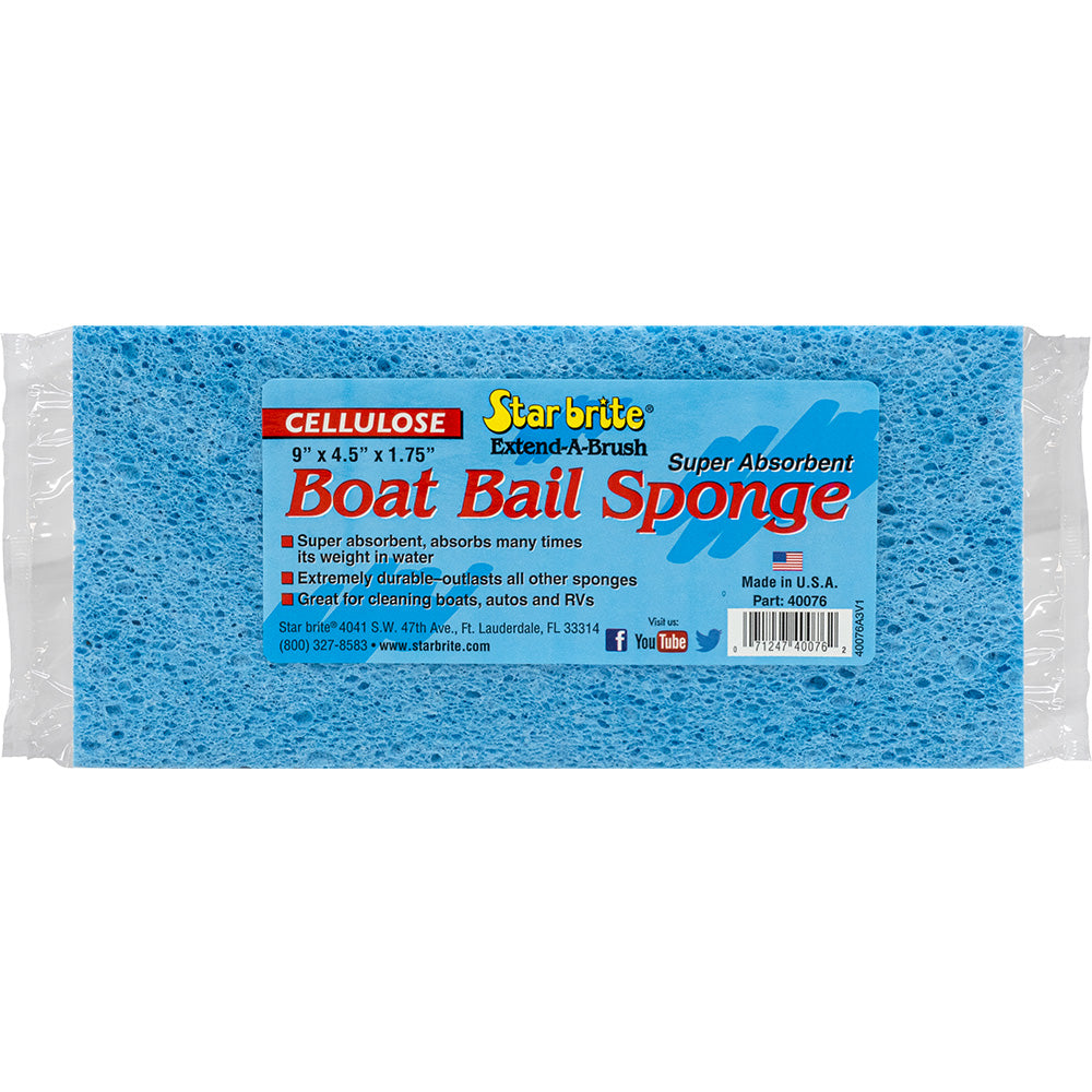 Star brite Super Absorbent Cellulose Boat Bail Sponge - 9" x 4.5" x 1.75" - Deckhand Marine Supply