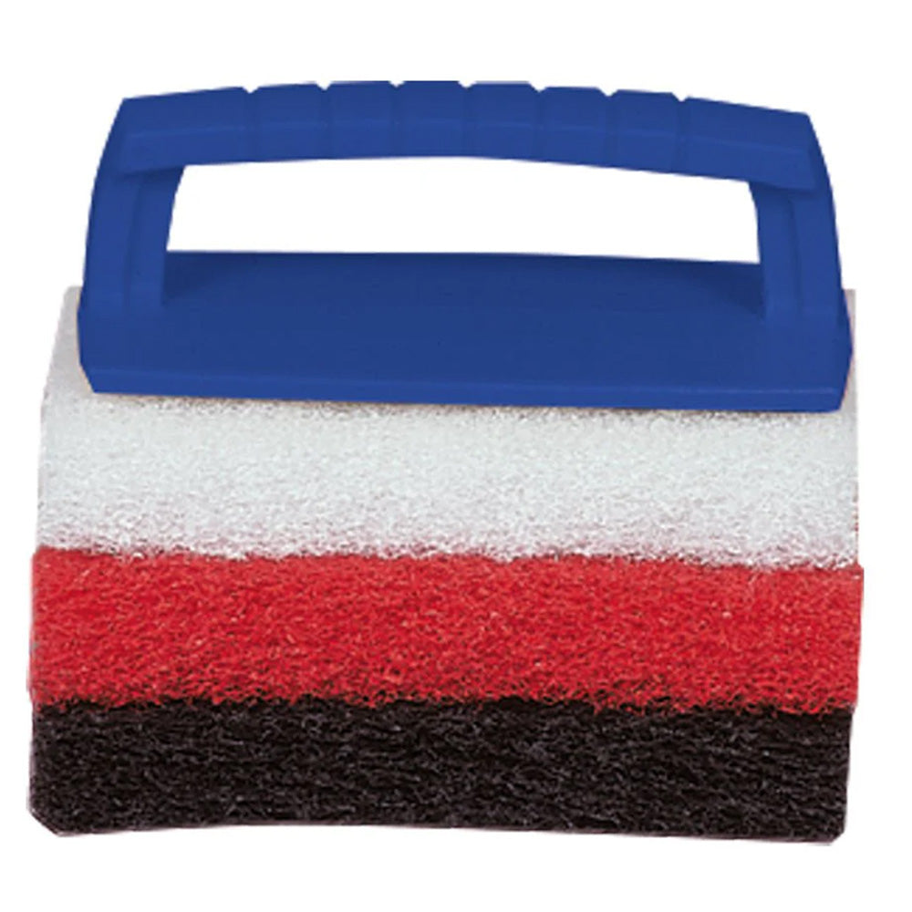 Star brite Multi-Texture Scrub Pad Kit w/Interchangeable Handle - 3 Pads - Deckhand Marine Supply