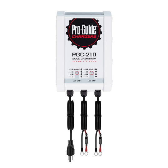 Pro-Guide 2 Bank On-Board Battery Charger - 12V - 10-Amp - Deckhand Marine Supply