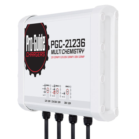 Pro-Guide 3 Bank On-Board Battery Charger - (1) 12V / (1) 12/16V / (1) 36V - 30-Amp - Deckhand Marine Supply