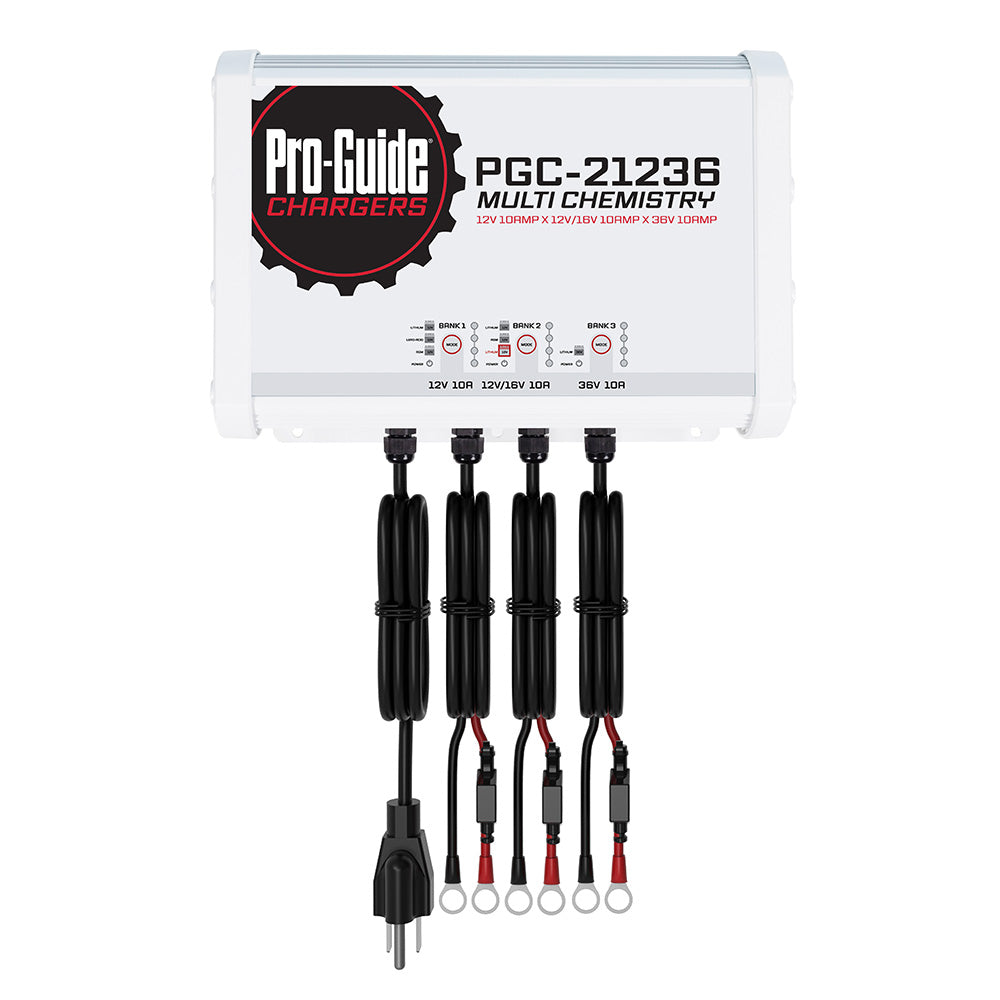 Pro-Guide 3 Bank On-Board Battery Charger - (1) 12V / (1) 12/16V / (1) 36V - 30-Amp - Deckhand Marine Supply