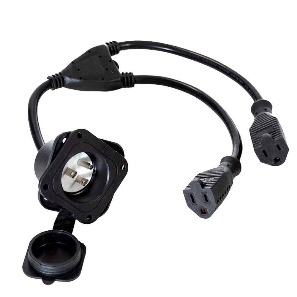 Pro-Guide Double AC Receptacle - Deckhand Marine Supply