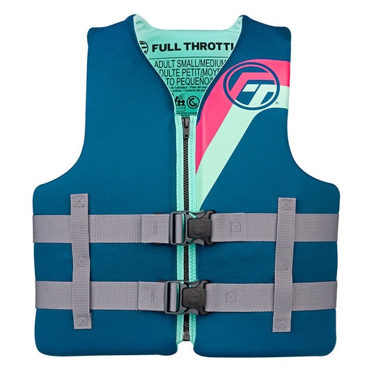 Full Throttle Adult Rapid-Dry Life Jacket - L/XL - Aqua - Deckhand Marine Supply