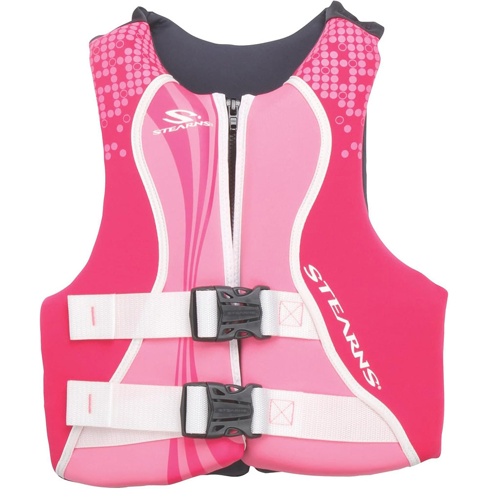Stearns Youth Hydroprene Life Vest - Type III - Pink/Hot Pink - 50-90lbs - Deckhand Marine Supply
