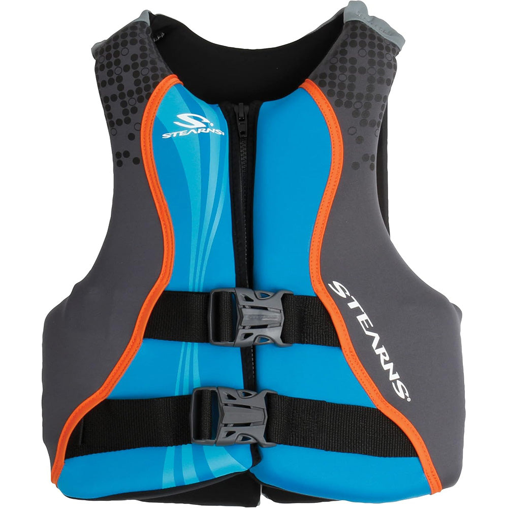 Stearns Youth Hydroprene Life Vest - Type III - Blue/Grey - 50-90lbs - Deckhand Marine Supply