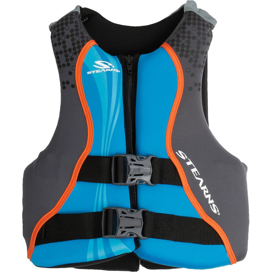 Stearns Youth Hydroprene Life Vest - Type III - Blue/Grey - 50-90lbs - Deckhand Marine Supply