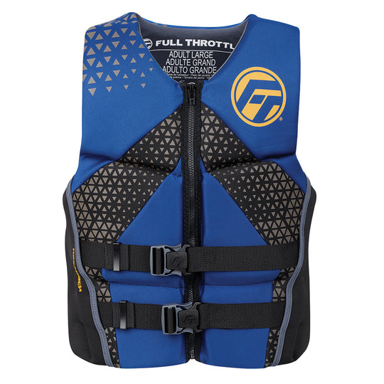 Full Throttle Men's Rapid-Dry Flex-Back Life Jacket - XL - Blue/Black - Deckhand Marine Supply