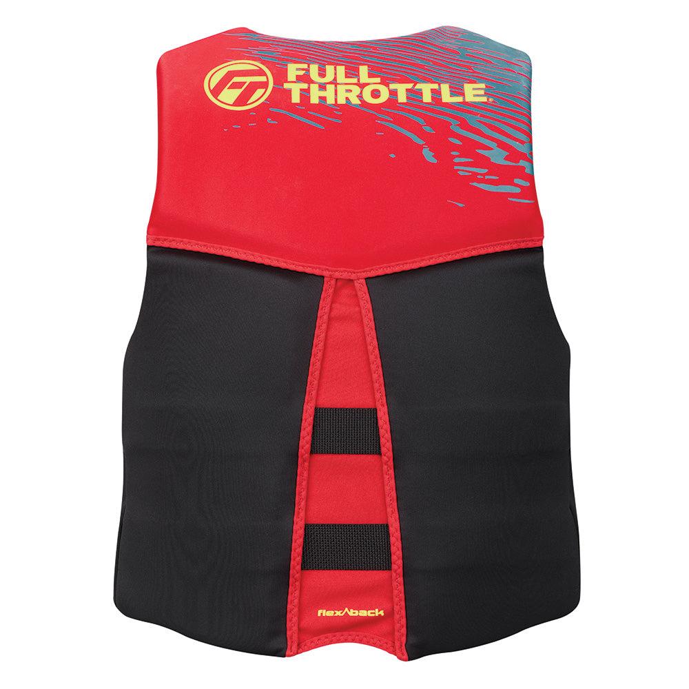 Full Throttle Men's Rapid-Dry Flex-Back Life Jacket - L - Red/Black - Deckhand Marine Supply