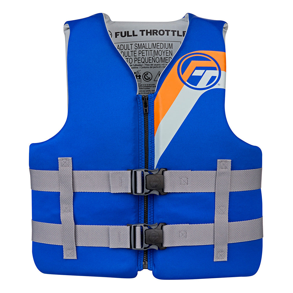Full Throttle Adult Rapid-Dry Life Jacket - S/M - Blue - Deckhand Marine Supply