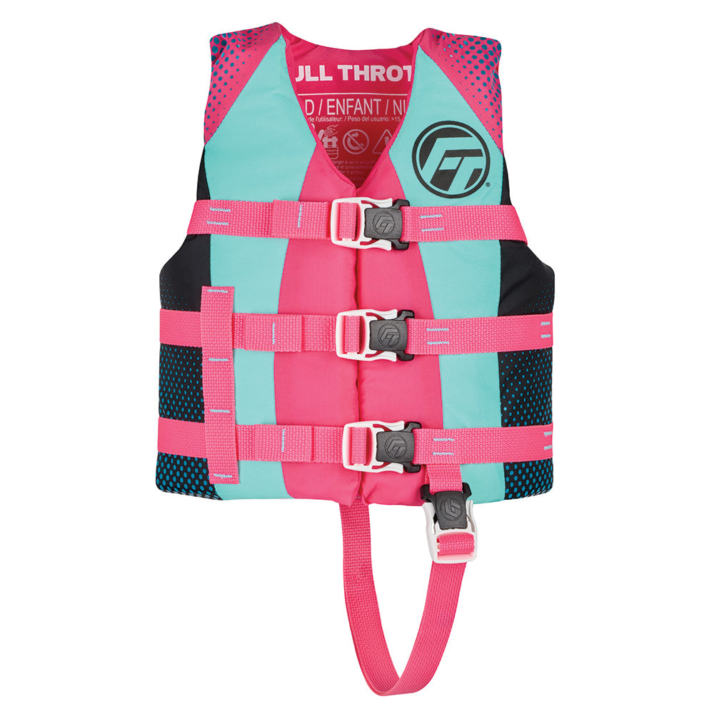 Full Throttle Nylon Life Jacket - Child - Pink - Deckhand Marine Supply