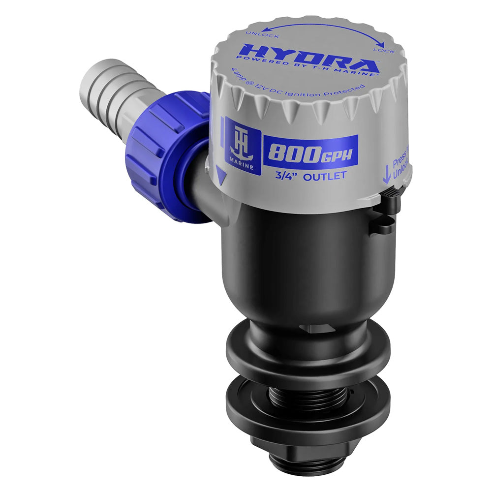 T-H Marine HYDRA Livewell Pump - 800 GPH - 12V - Short Nozzle - Deckhand Marine Supply