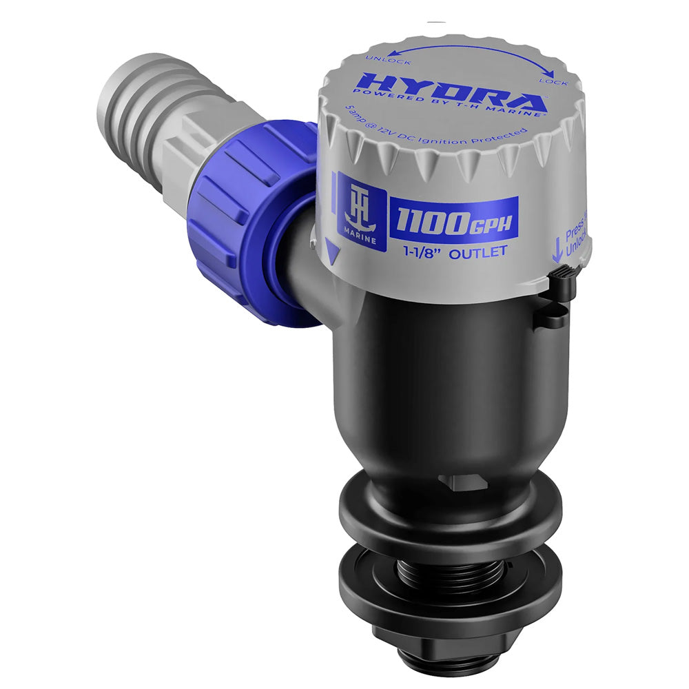 T-H Marine HYDRA Livewell Pump - 1100 GPH - 12V - Short Nozzle - Deckhand Marine Supply