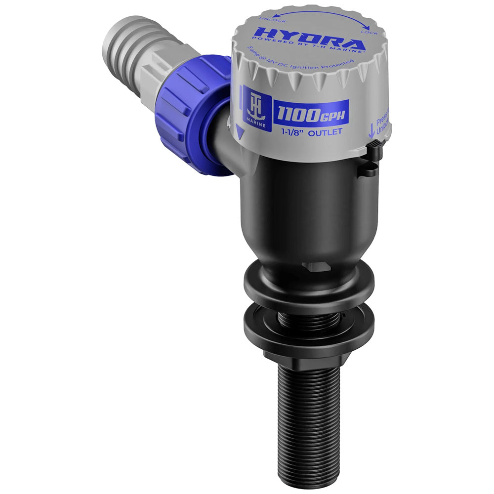 T-H Marine HYDRA Livewell Pump - 1100 GPH - 12V - Long Nozzle - Deckhand Marine Supply