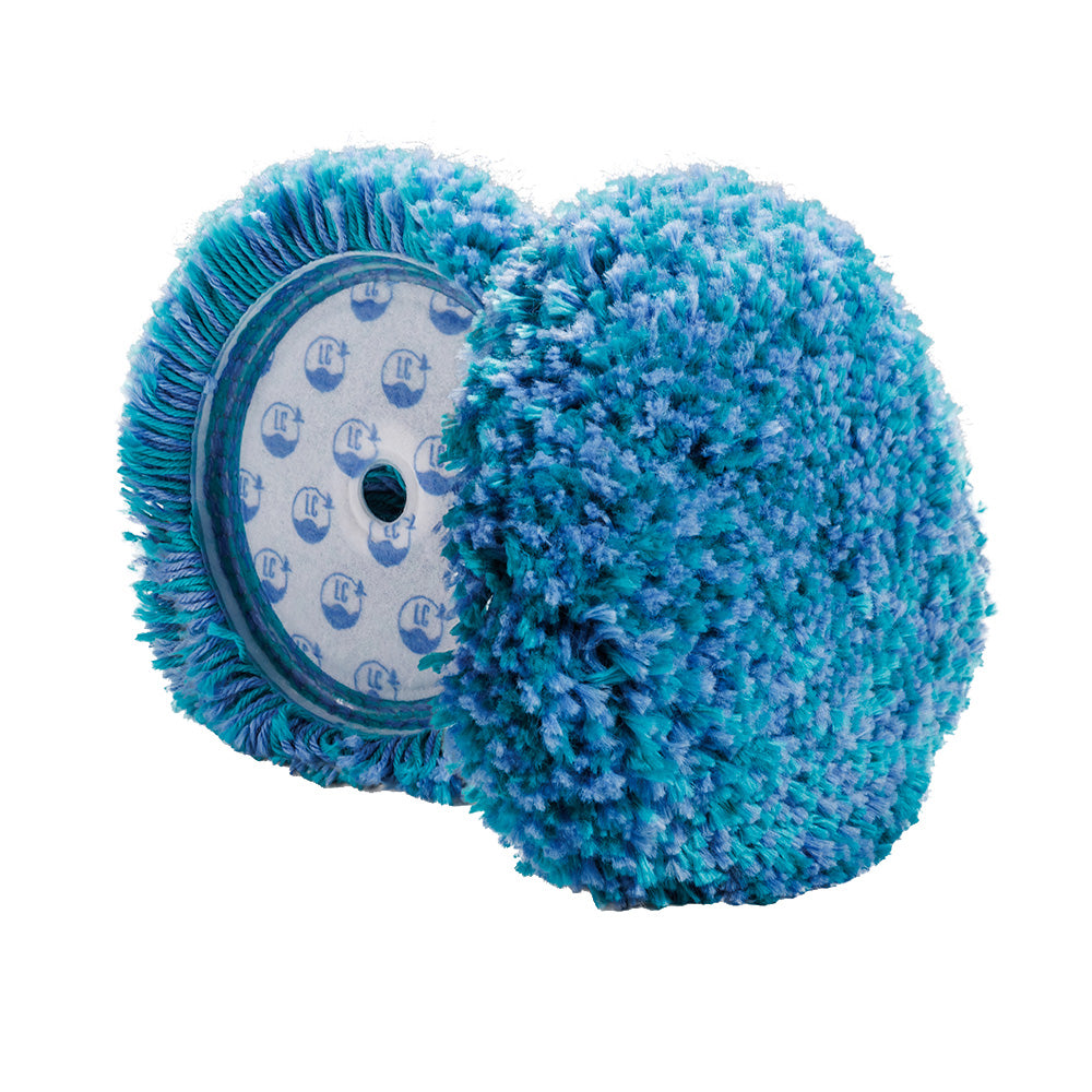 Lake Country Marine Blue/Teal Medium Cut Wool Pad - 6.5" x 1.5" - Deckhand Marine Supply