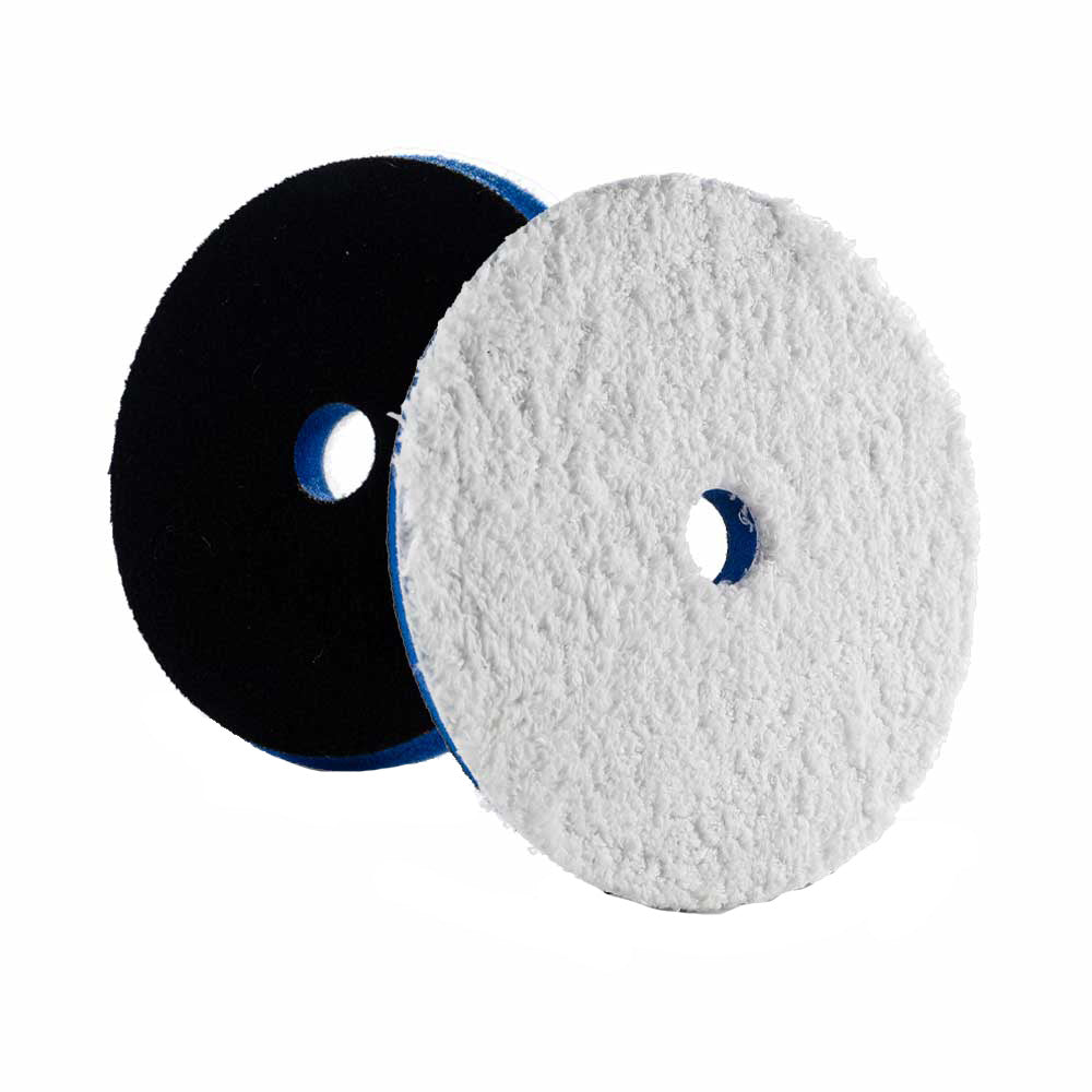 Lake Country HDO Heavy Cutting Microfiber Pad 6.5" - Blue Foam w/White Microfiber - Deckhand Marine Supply
