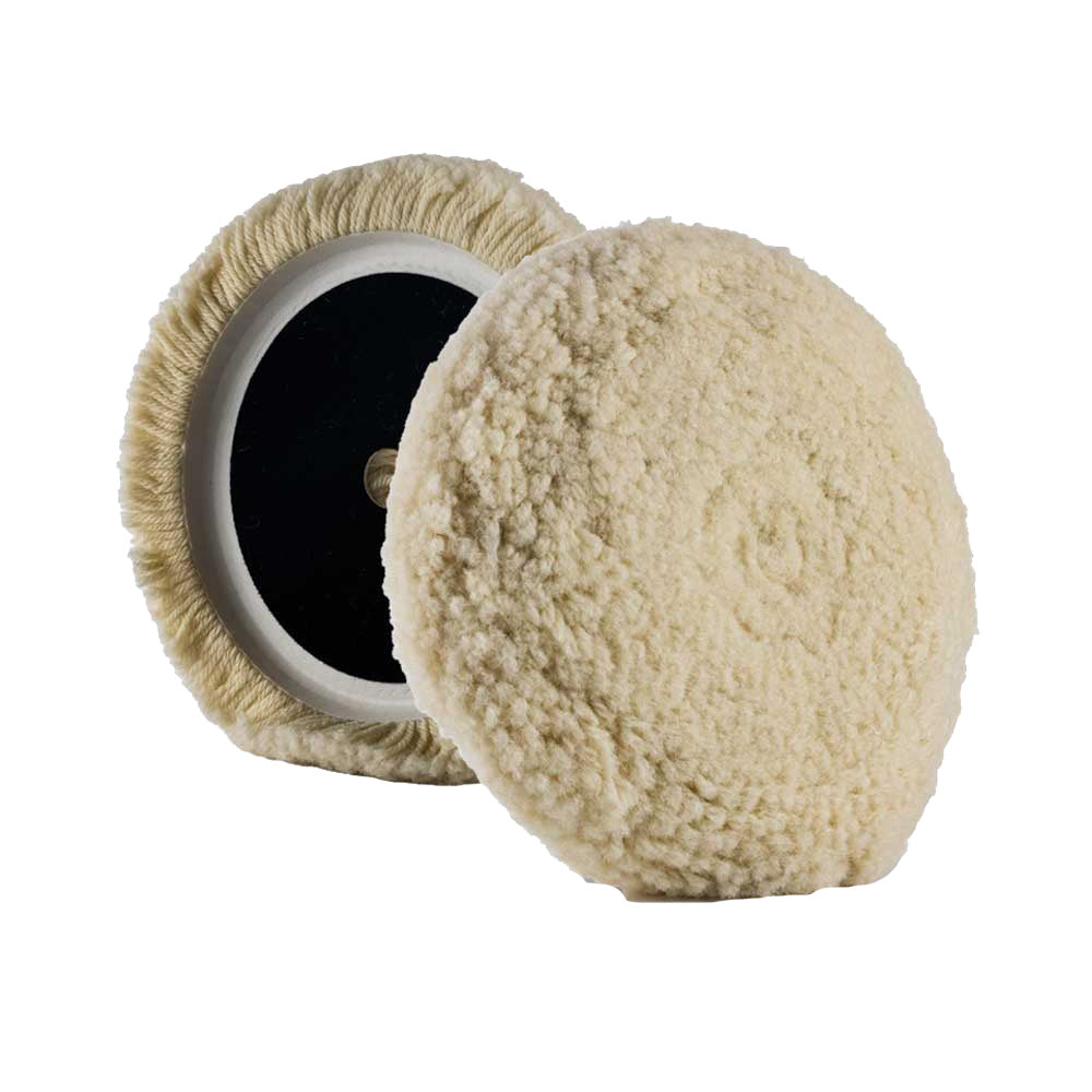 Lake Country Curved Edge 100% Steamed Twisted Wool Pad 7.5" x 1.5" - Deckhand Marine Supply