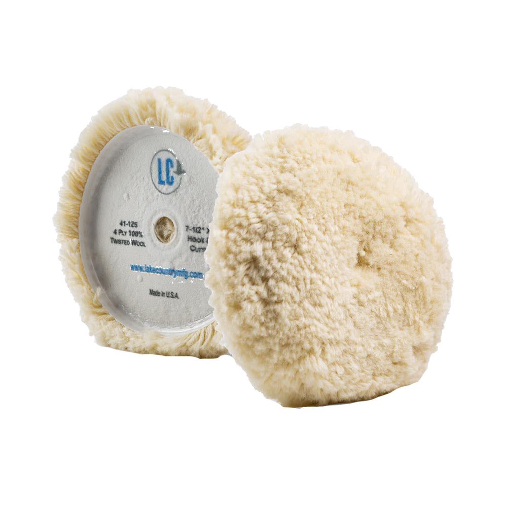Lake Country Curved Edge 100% Unsteamed Twisted Wool Pag 7.5" x 1.5" - Deckhand Marine Supply
