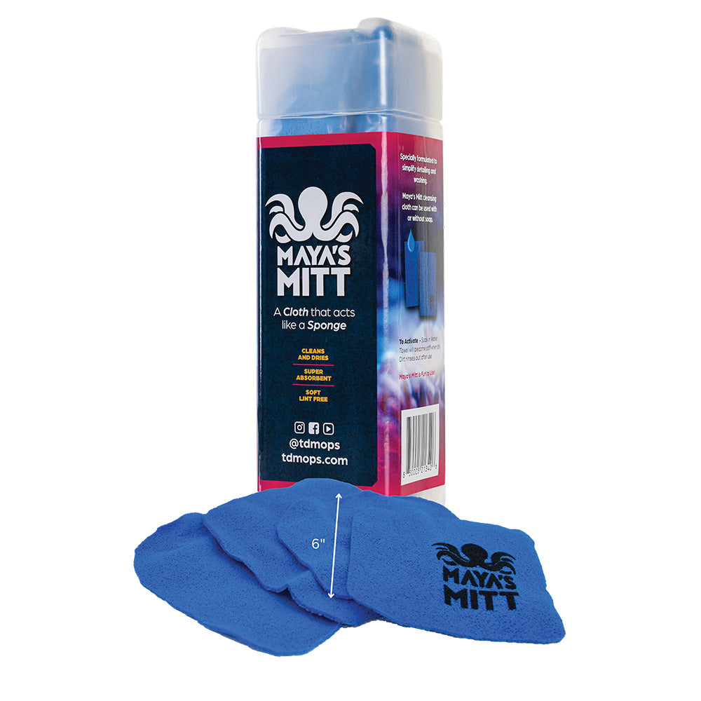 TD Mop Maya's Mitt - Detailing Sponge Cloth - 6" x 6" *4-Pack - Deckhand Marine Supply