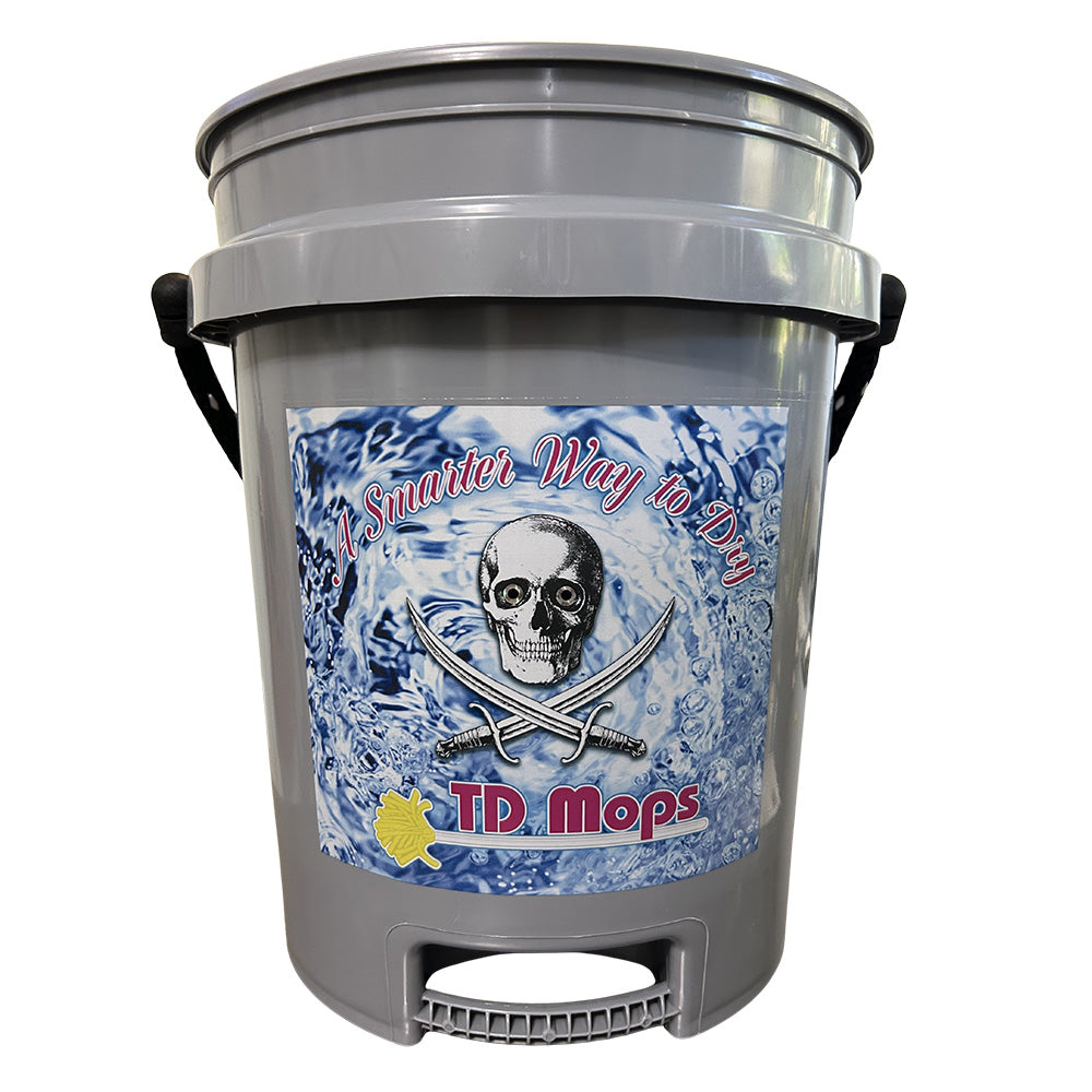 TD Mop TD Grip Bucket - Gray - 5 Gallon - Deckhand Marine Supply