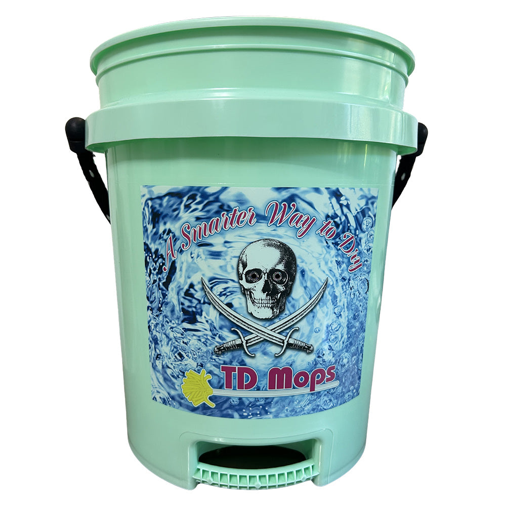 TD Mop TD Grip Bucket - Teal Green - 5 Gallon - Deckhand Marine Supply