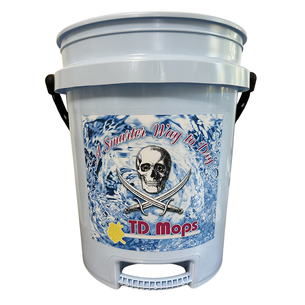 TD Mop TD Grip Bucket - Light Blue - 5 Gallon - Deckhand Marine Supply