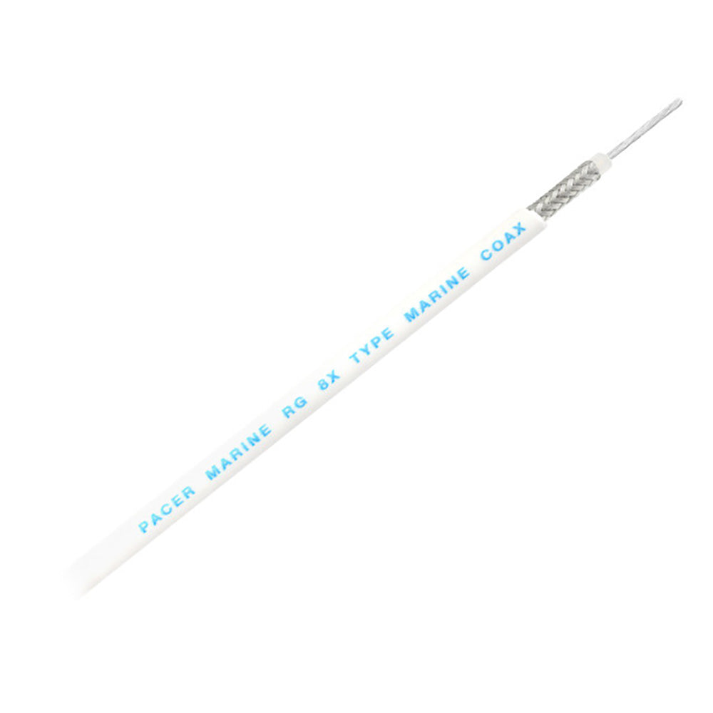 Pacer RG8X Coax Cable - White - 150' - Deckhand Marine Supply