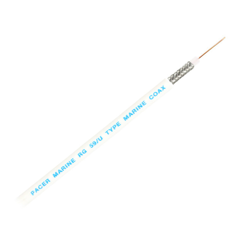 Pacer RG59UW Coax Cable - White - 150' - Deckhand Marine Supply