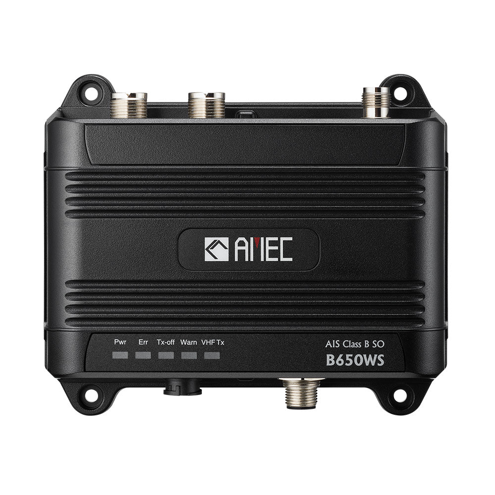 AMEC B650WS Class B AIS Transceiver w/WI-FI  VHF Antenna Splitter - 5W-SOTDMA, NMEA 2000, NMEA 0183, USB - Deckhand Marine Supply