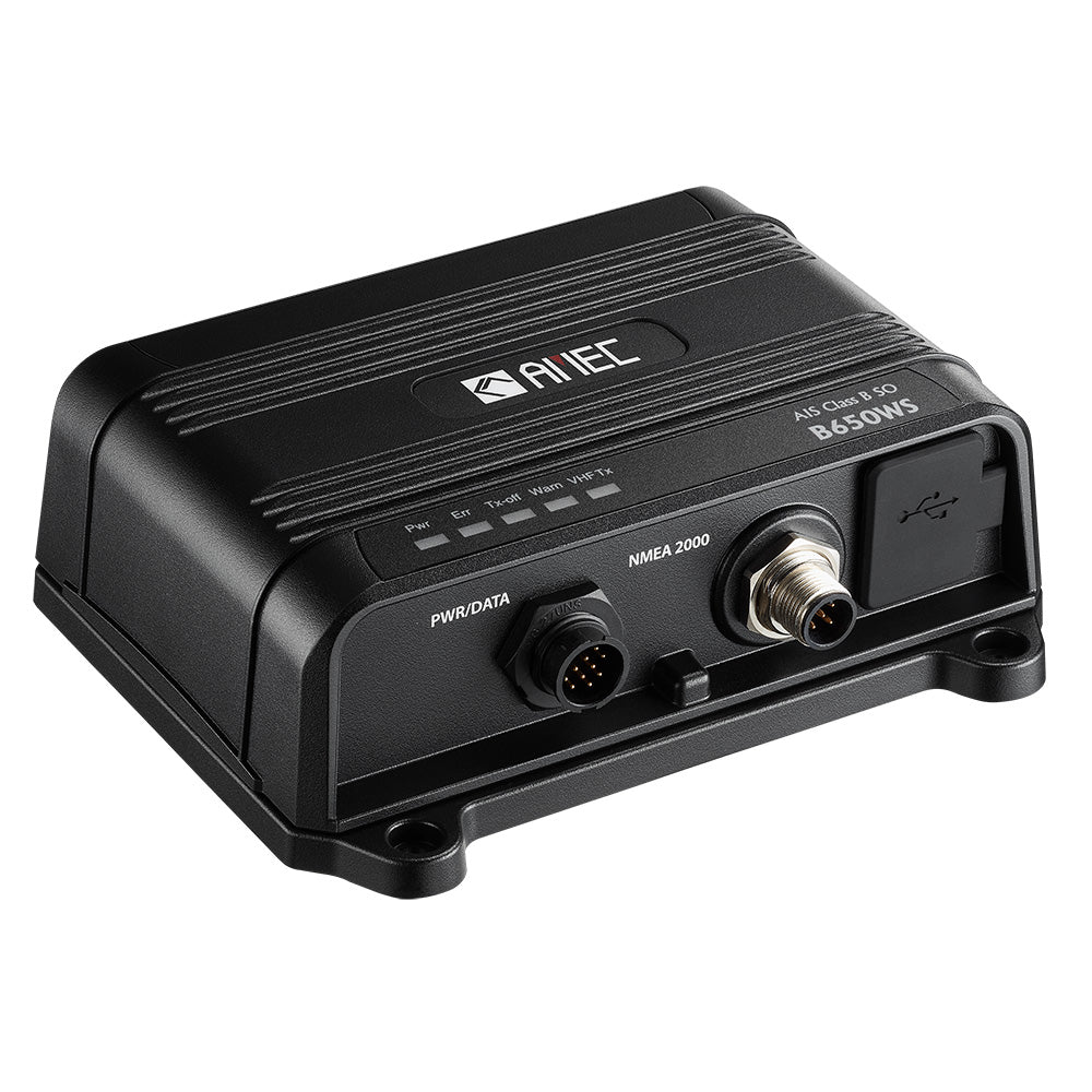 AMEC B650WS Class B AIS Transceiver w/WI-FI  VHF Antenna Splitter - 5W-SOTDMA, NMEA 2000, NMEA 0183, USB - Deckhand Marine Supply