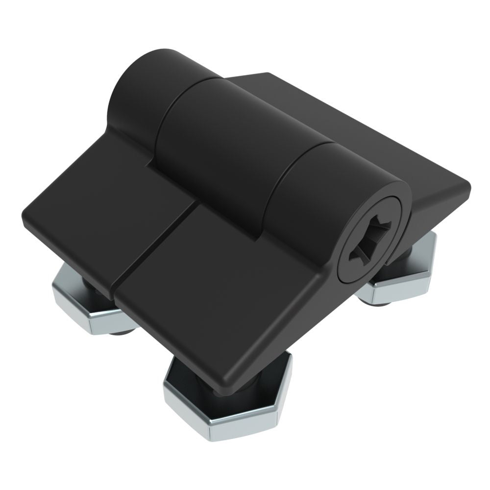Southco Adjustable Torque Hinge, Symmetric Torque, Small Size, Acetal Copolymer, Natural, Black - Deckhand Marine Supply