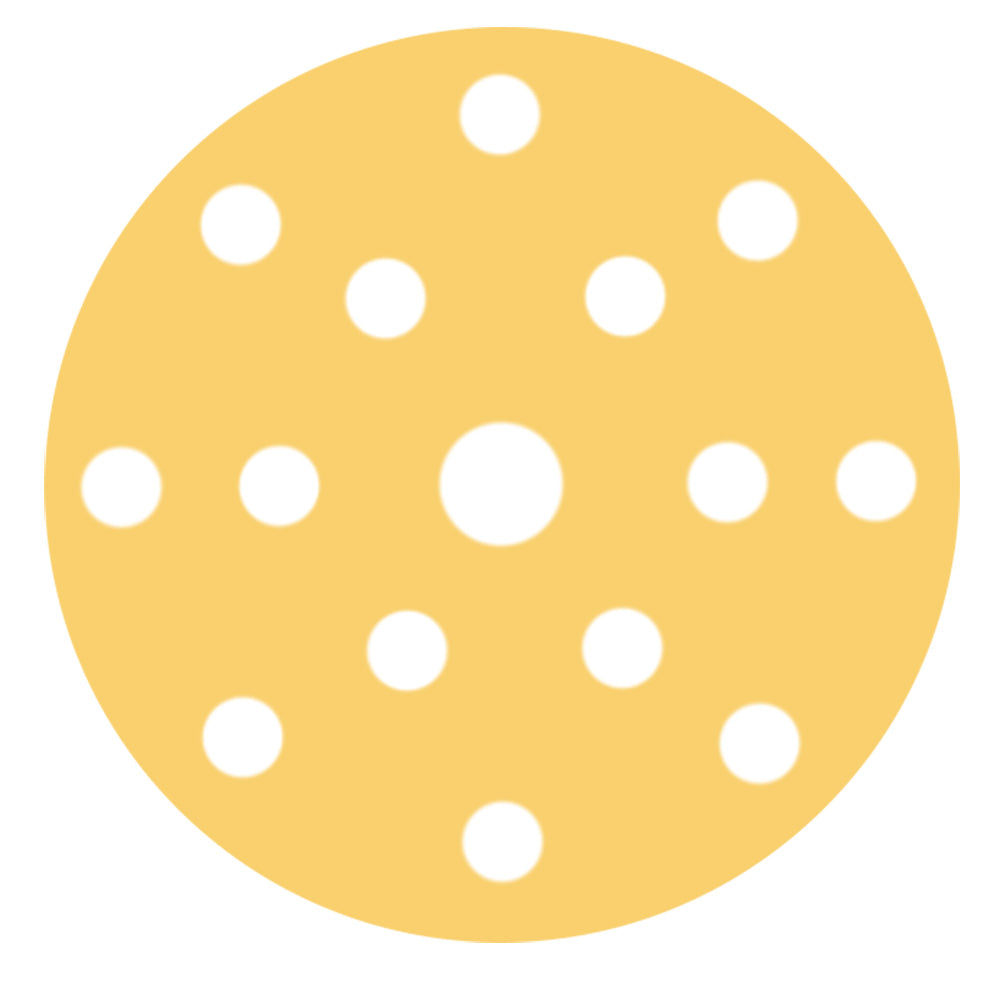 RUPES MULTIPURPOSE Paper Abrasive Discs 150mm (6") - 15 Holes - P80 Grit *Box of 50pcs