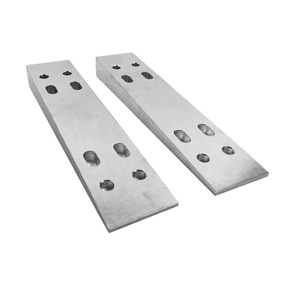 Bob's Machine Reversible Transom Wedges 5 Degrees - Aluminum Finish - Deckhand Marine Supply