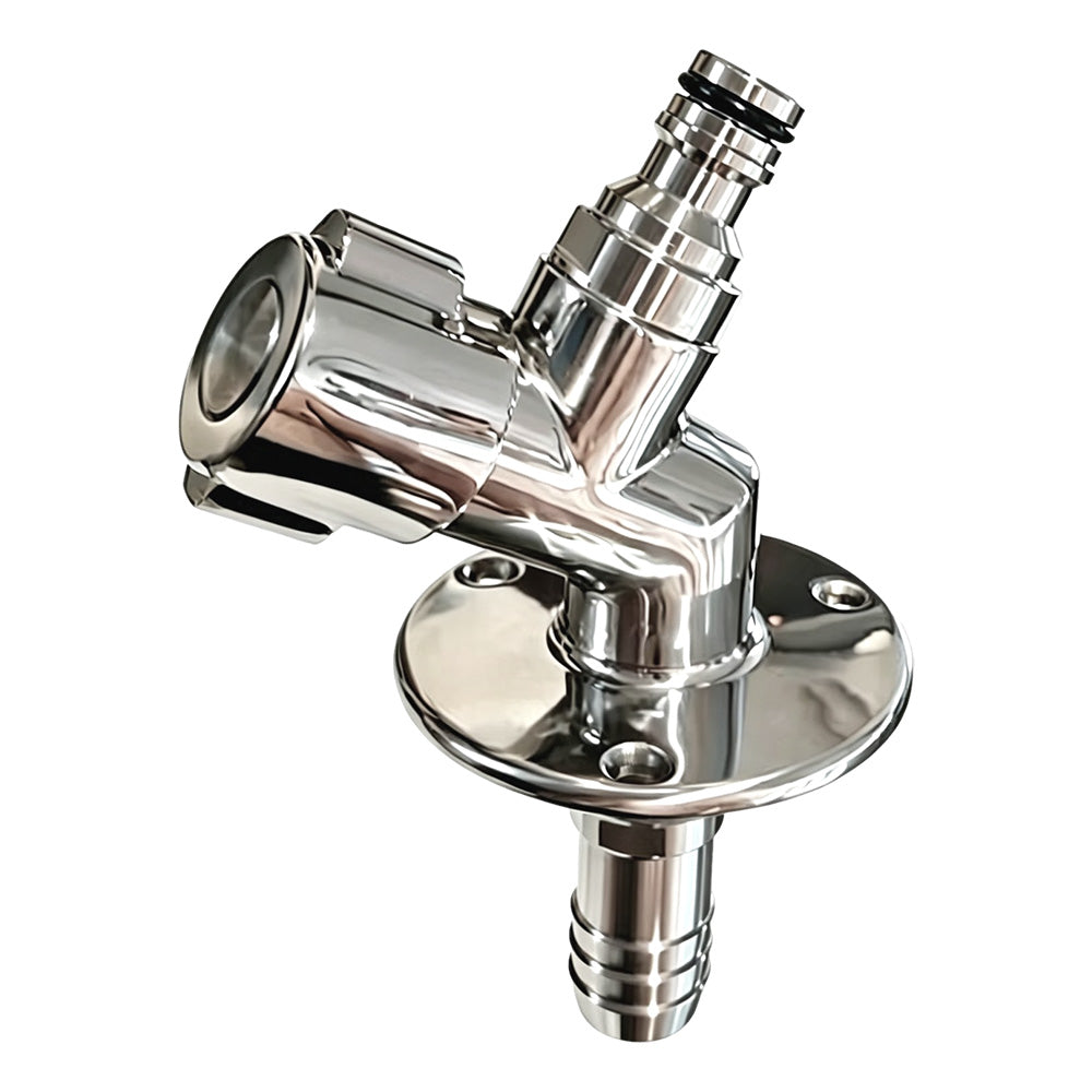 Flushmaster Quarter Turn Quick Connect Water Spigot - 45-Degree