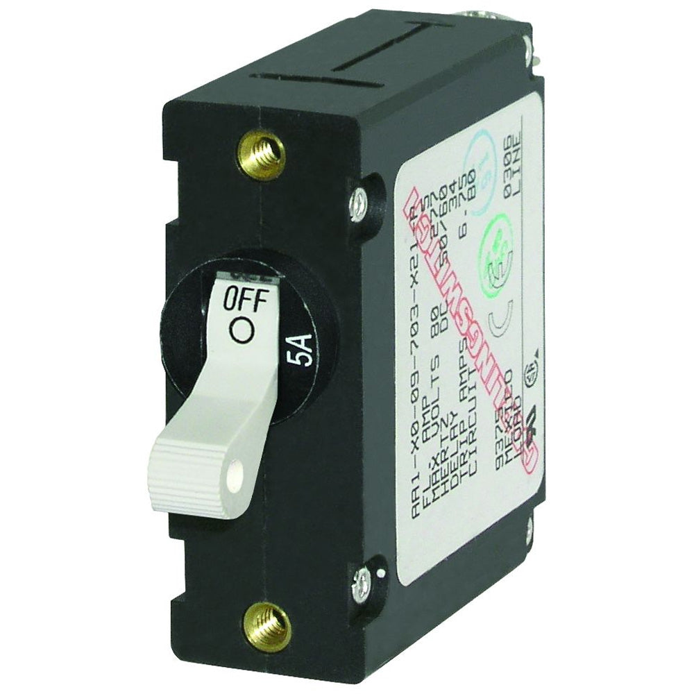 Blue Sea 7202 AC/DC Single Pole Magnetic World Circuit Breaker - 5AMP - Deckhand Marine Supply