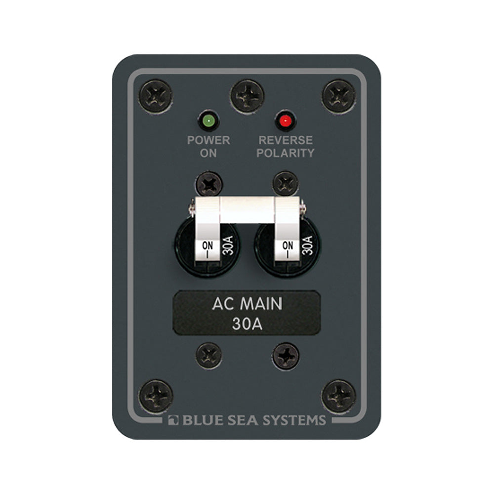 Blue Sea 8077 AC Main Only Toggle Circuit Breaker Panel - Deckhand Marine Supply