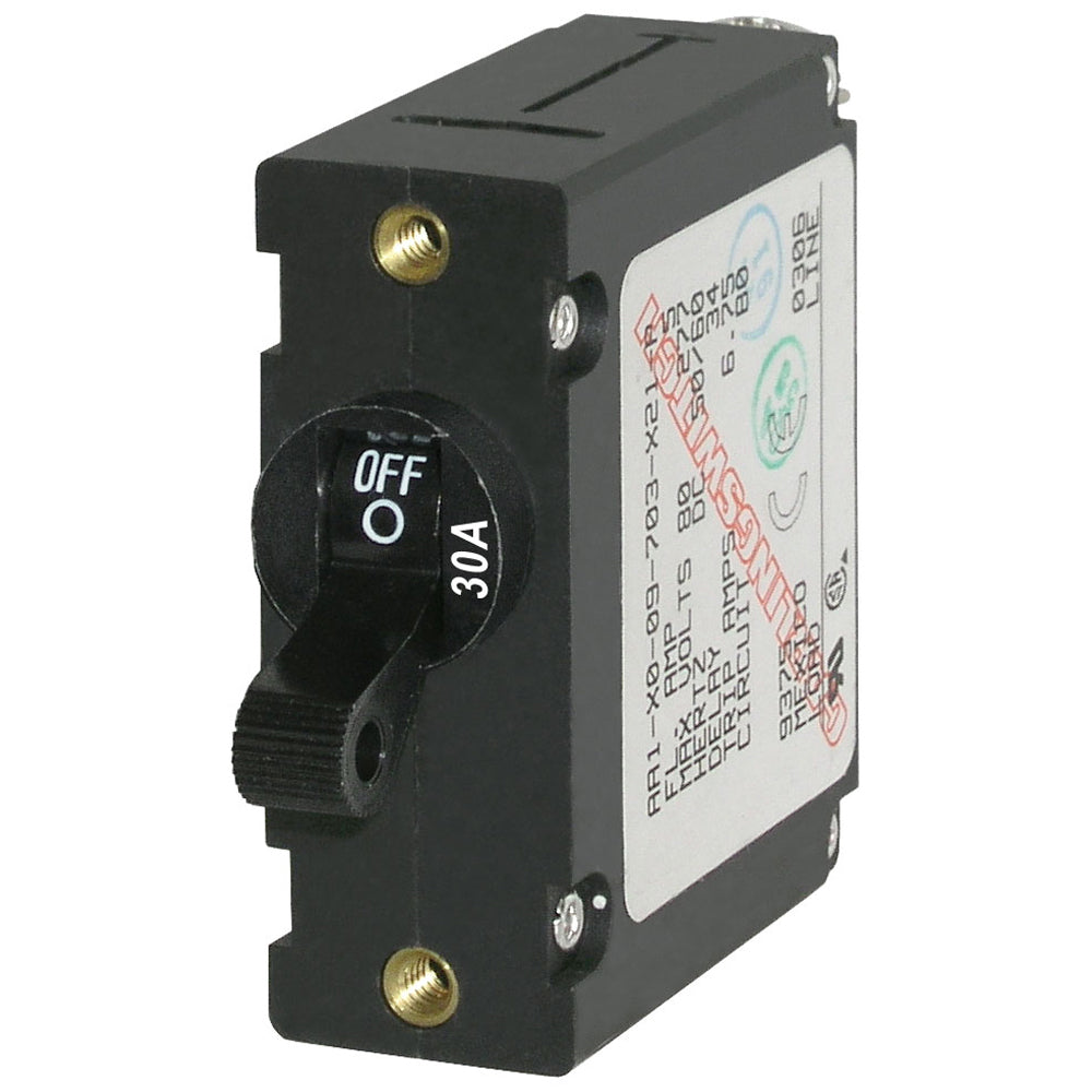 Blue Sea 7220 AC / DC Single Pole Magnetic World Circuit Breaker  -  30 Amp - Deckhand Marine Supply