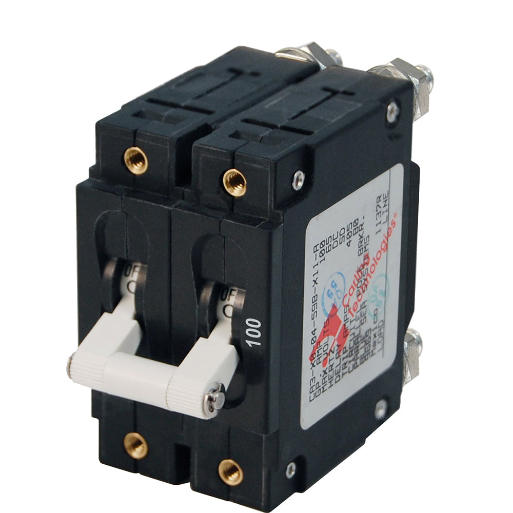 Blue Sea 7258 C-Series Double Pole Circuit Breaker - 100A - Deckhand Marine Supply