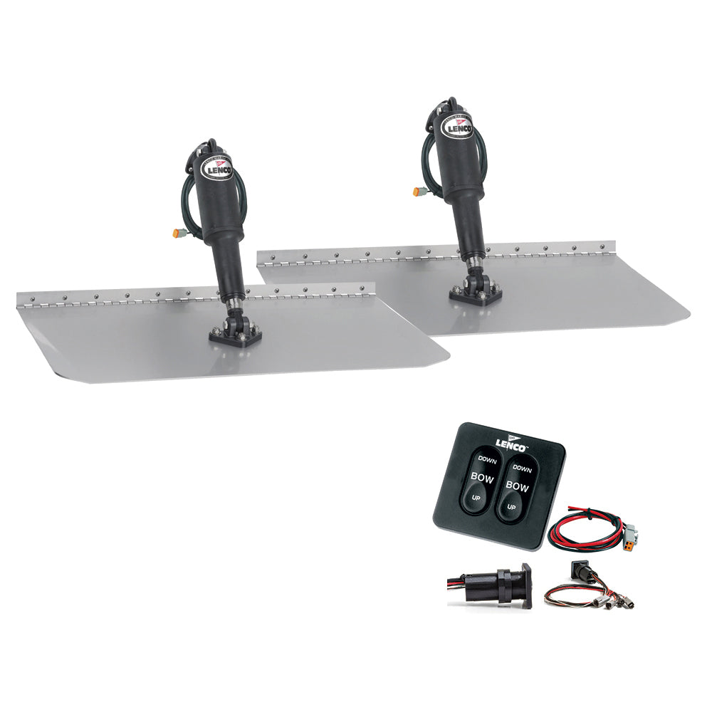 Lenco 12" x 18" Standard Trim Tab Kit w/Standard Tactile Switch Kit 12V - Deckhand Marine Supply