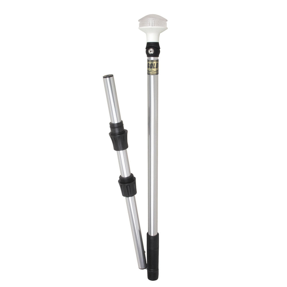 Perko Omega Series Universal LED Pole Light - 48" w/Fold In Half Pole - Deckhand Marine Supply