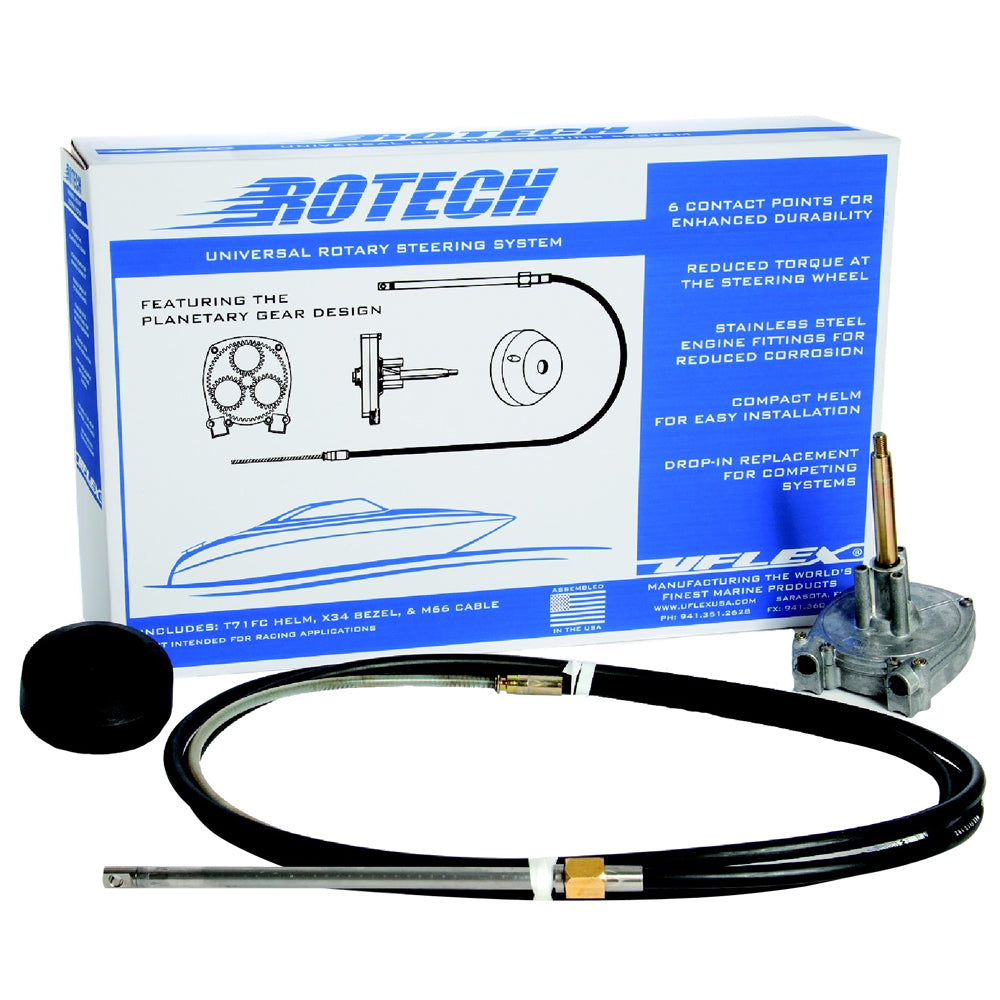 UFlex Rotech 15' Rotary Steering Package - Cable, Bezel, Helm - Deckhand Marine Supply