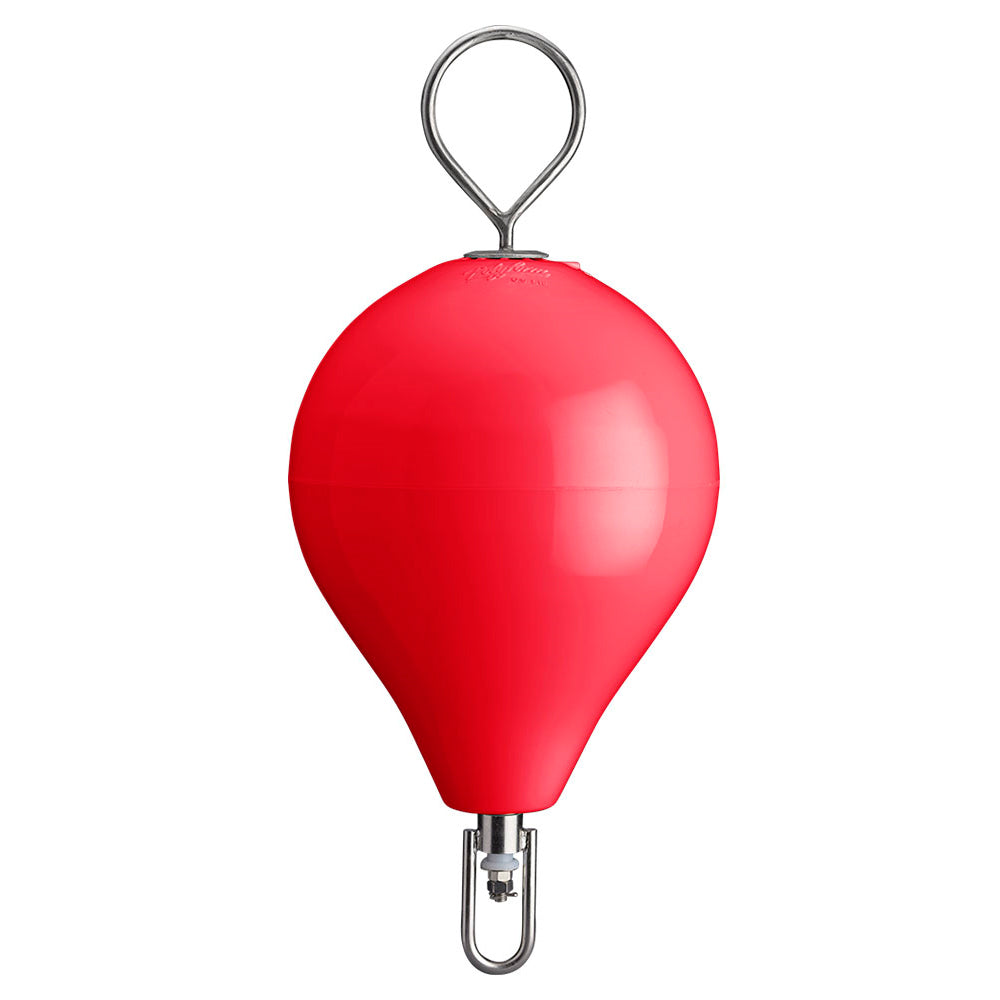 Polyform 13.5" CM Mooring Buoy w/SS Iron - Red - Deckhand Marine Supply