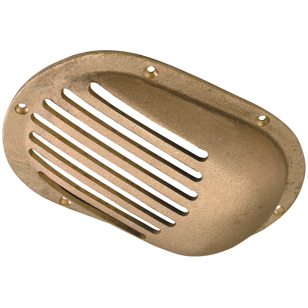 Perko 6-1/4" x 4-1/4" Scoop Strainer Bronze MADE IN THE USA - Deckhand Marine Supply