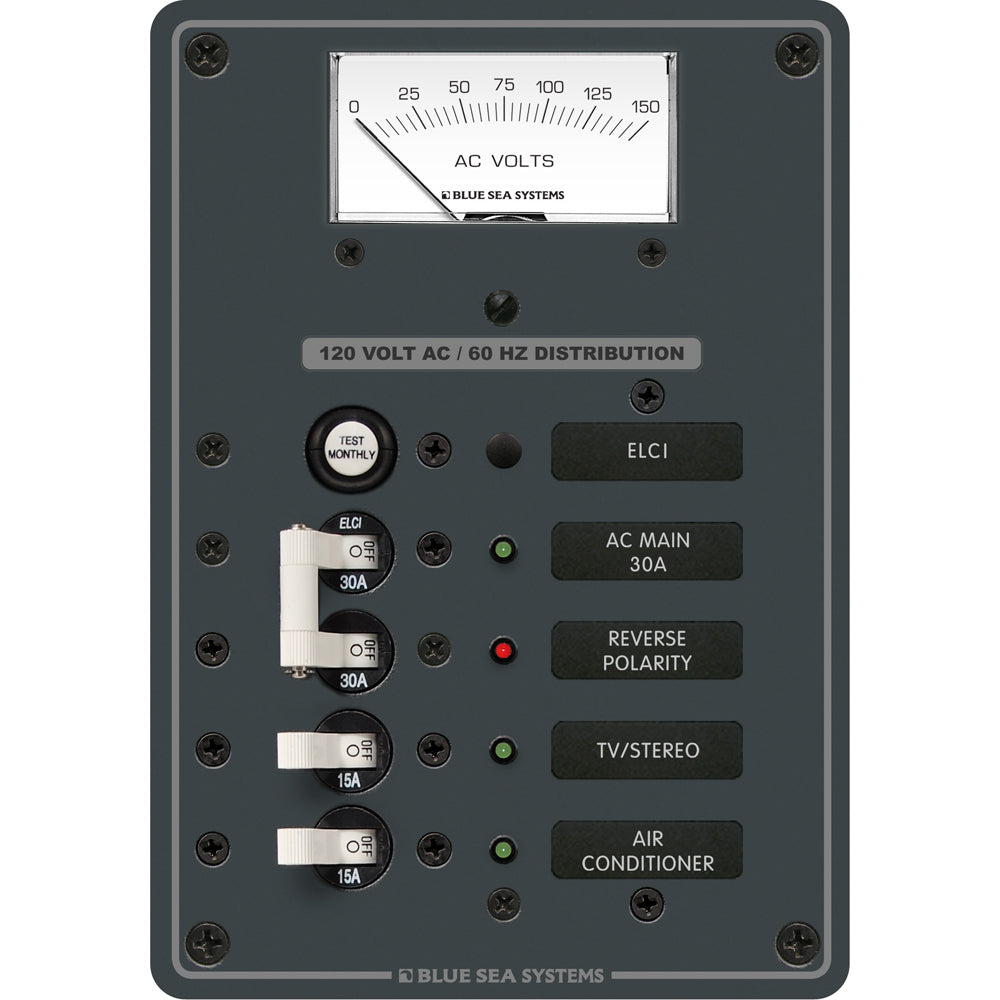 Blue Sea 8102 ELCI GFCI Panel AC 2 Position - Deckhand Marine Supply