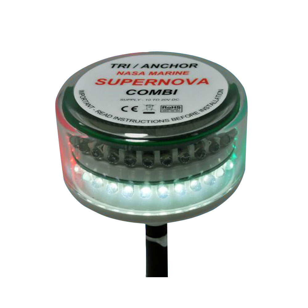 Clipper Supernova Combi LED Tricolor Masthead Anchor Light - Deckhand Marine Supply