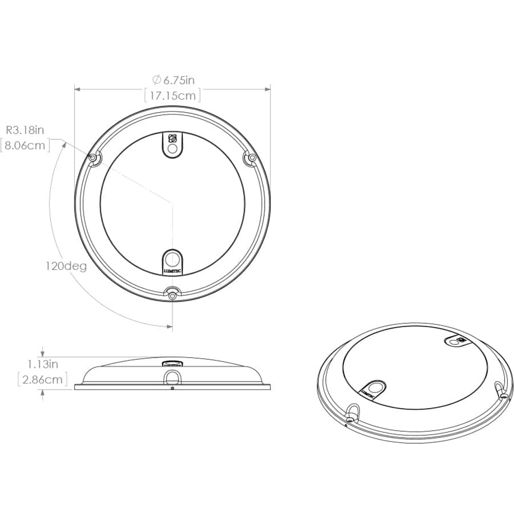 Lumitec TouchDome - Dome Light - Polished SS Finish - 2-Color White/Blue Dimming - Deckhand Marine Supply