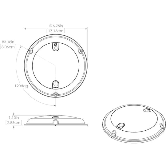 Lumitec TouchDome - Dome Light - Polished SS Finish - 2-Color White/Red Dimming - Deckhand Marine Supply