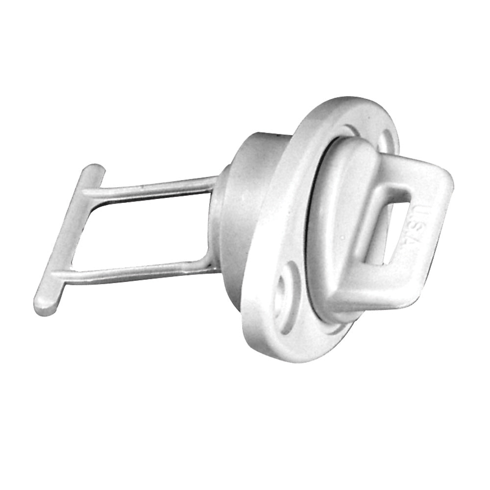 Beckson 1" Drain Plug Screw Type w/Gasket - White - Deckhand Marine Supply