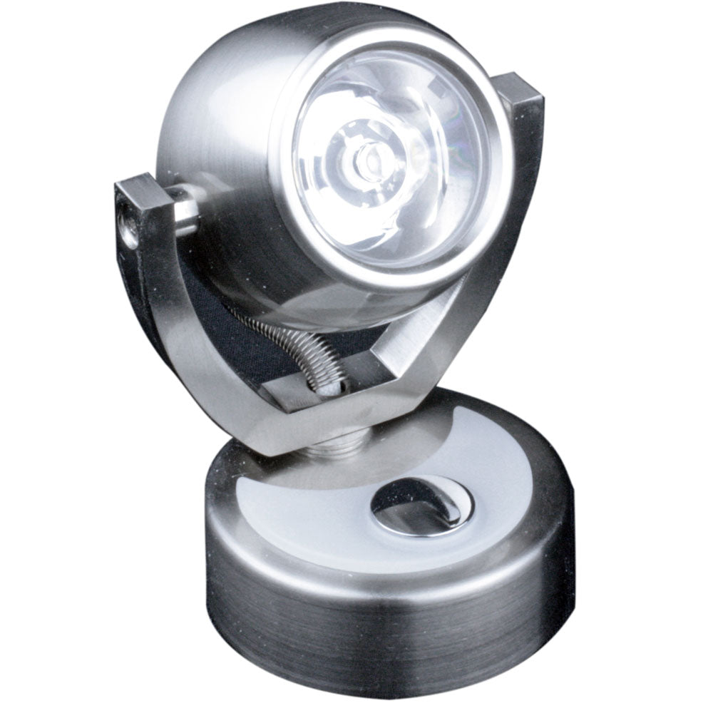 Lunasea Wall Mount LED Light w/Touch Dimming - Warm White/Brushed Nickel Finish - Rotating Light - Deckhand Marine Supply